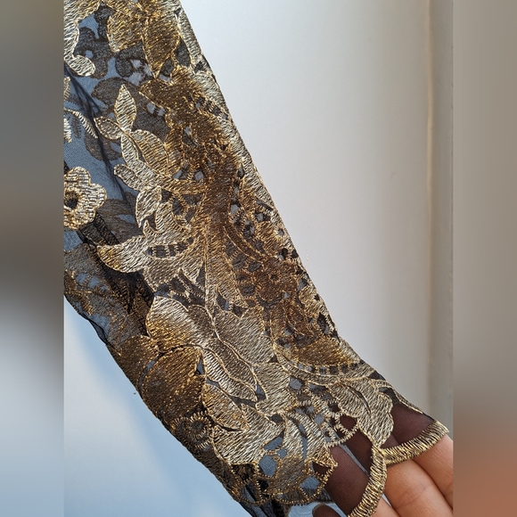 Nanette Lepore Gold and Black  Dress Size 8 - Picture 9 of 12